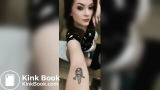 Girl pooping on toilet - video 381
