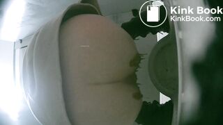 Asian girl pantypoop in night club toilet - 02
