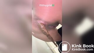 Girl pooping on toilet - video 37