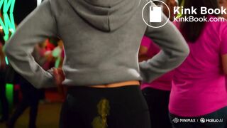 AI Blonde HOT girl mess in leggings