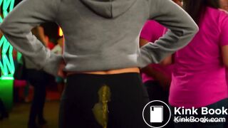 AI Blonde HOT girl mess in leggings