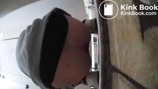 Cute asian girl pooping in toilet 17