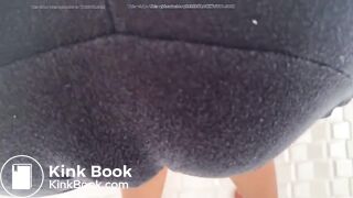 Girl poops her boxers on hammock