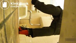 Asian girl pantypoop in night club toilet - 07