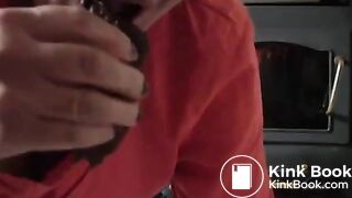 Milf sucking on a turd