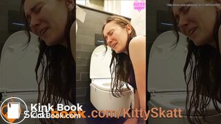 Sexy toilet shitting and piss