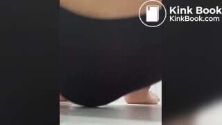 Pooping pants and sitting on it