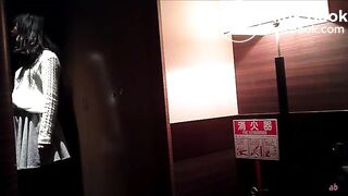 Asian girl pooping in night club toilet - 33