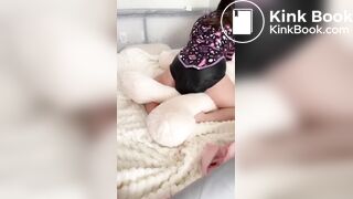 Girl Makes a Spooky Mess & Cum in Her Diaper, Boo!