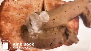 Scat queen cooks shit sandwich