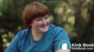 Women in tv show poops in a trash can