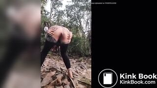 gir pooping and pissing outdoor