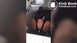 milf spied on pooping