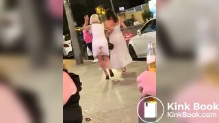 Woman shit her pants in public