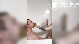 lucky guy eatting chocolate human