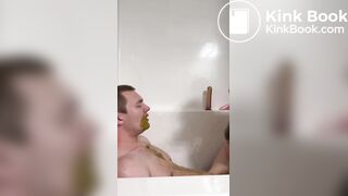 lucky guy eatting chocolate human