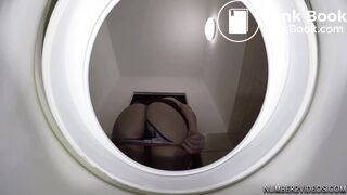 Girl with great ass shitting and farting in toilet
