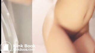 Big booty girl pushing big hard turds stuck in her ass