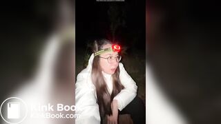 Girl Pooping With Her Friend In The Mountain