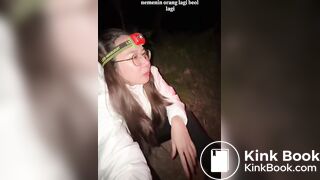 Girl Pooping With Her Friend In The Mountain