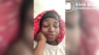 Ebony girl pooping on toilet - video 17