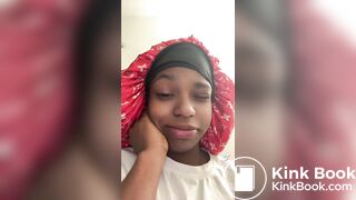 Ebony girl pooping on toilet - video 17