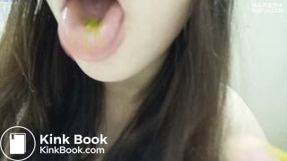 Chinese girl eat her own shit