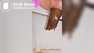 Pissing and shitting on smelly toilet!