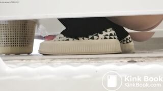 young Chinese girl quickly takes a soft thick shit