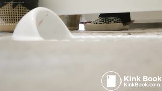 young Chinese girl quickly takes a soft thick shit