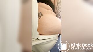 European PAWG with messy butt has diarrhea