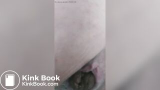 British girl farting and pooping on the toilet, part 1