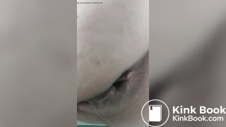 British girl farting and pooping on the toilet, part 1