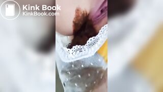 Her panties can't hold any more poop