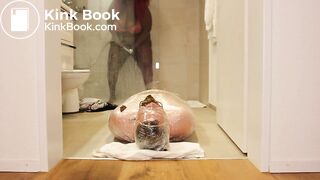BBW shitting on slave face