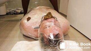 BBW shitting on slave face