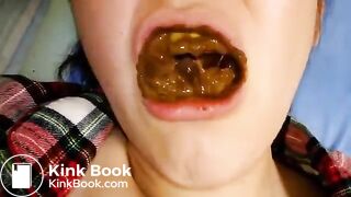 Esposa masticando su caviar
