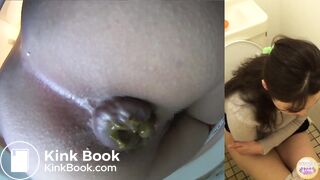 Cute japanese girl pooping and vaginal discharge 5