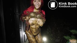 Midnight Orgasm In The Outhouse - human shit play