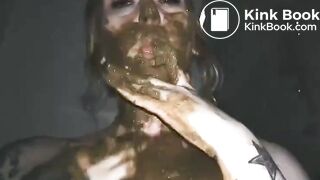 beautiful Betty eating shit