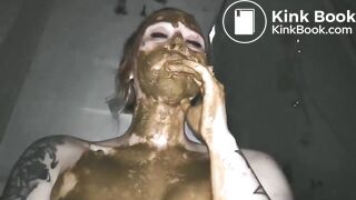 beautiful Betty eating shit