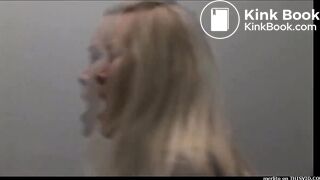 Girl has desperate diarrhea in job toilet