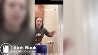 Girl fills toilet with diarrhea