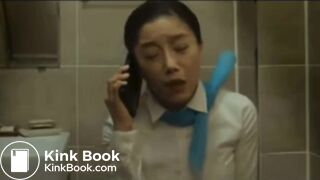 flight attendent pooping in public toilet