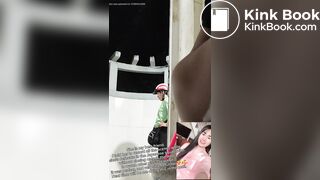 Girl's pooping without closing or locking the door