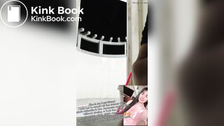 Girl's pooping without closing or locking the door