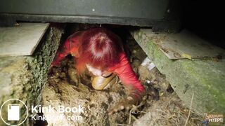 Midnight Orgasm In The Outhouse - covered in shit