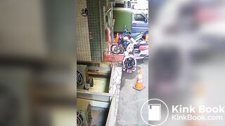 Japan girl public poop