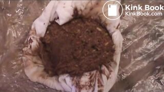 Huge poop in white pantyhose