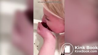 Eat from the toilet